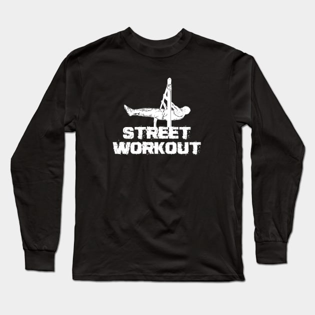 Front Lever - Street Workout Long Sleeve T-Shirt by Speevector